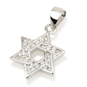 S ZIRCON STONES STAR OF DAVID PENDANT